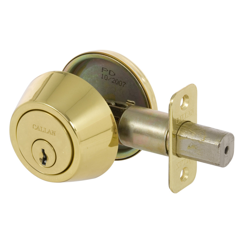 Bravura Single Cylinder Deadbolt — Polished Brass