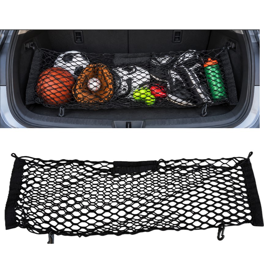 Trunk Organizer Cargo Net — Double Layer, 36" × 12"