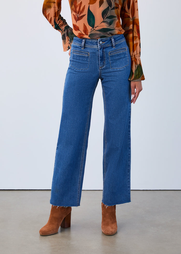 FDJ Olivia Wide Leg Jeans — Medium Wash